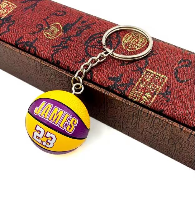 NBA Gifts- Basketball Souvenirs Pendant Keychain Ball Star Keyring Basketball Fans Collectible Gift for Boy Friend gifts boyfriend room decor men men accessories fatherdays gifts - James