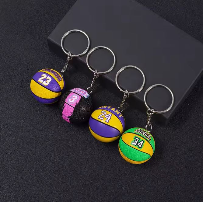 NBA Gifts- Basketball Souvenirs Pendant Keychain Ball Star Keyring Basketball Fans Collectible Gift for Boy Friend gifts boyfriend room decor men men accessories fatherdays gifts