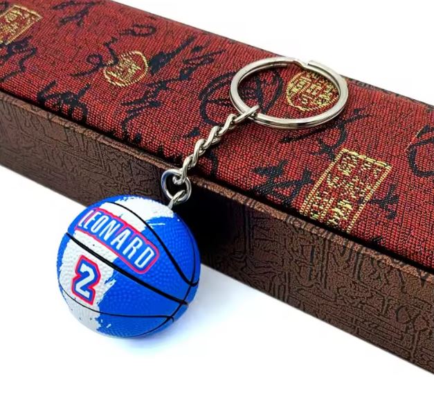 NBA Gifts- Basketball Souvenirs Pendant Keychain Ball Star Keyring Basketball Fans Collectible Gift for Boy Friend gifts boyfriend room decor men men accessories fatherdays gifts - Leonard