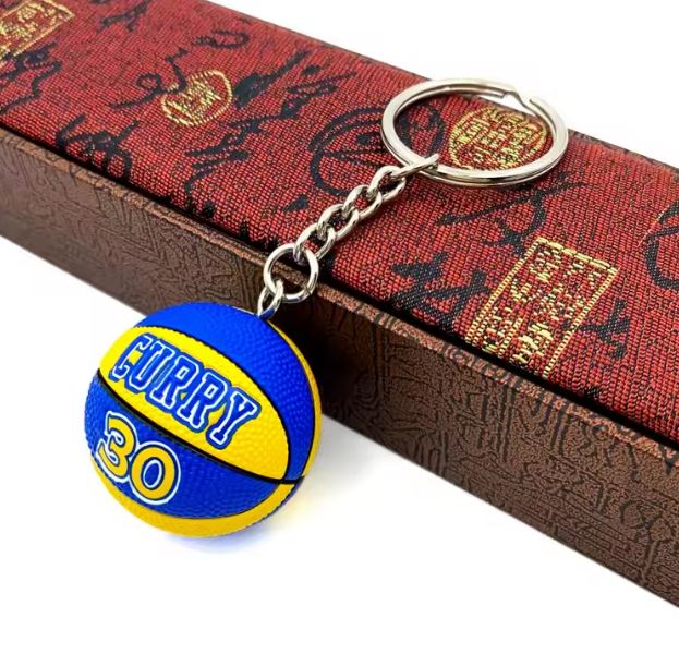 NBA Gifts- Basketball Souvenirs Pendant Keychain Ball Star Keyring Basketball Fans Collectible Gift for Boy Friend gifts boyfriend room decor men men accessories fatherdays gifts - CURRY